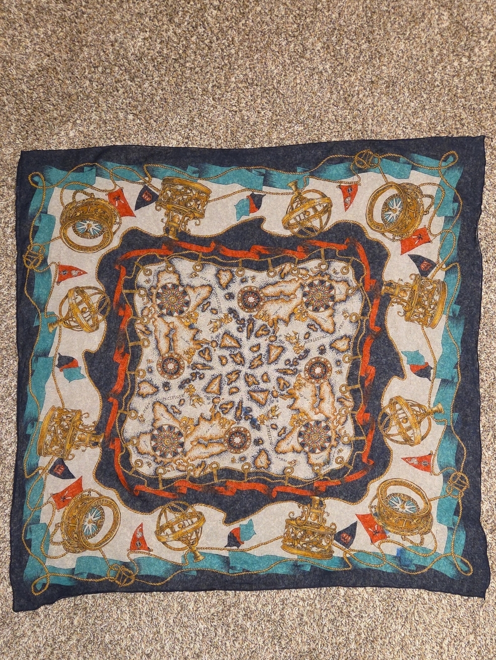 Nautical Themed Chiffon Scarf